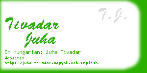 tivadar juha business card